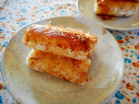 きりたんぽのおかか醤油焼き